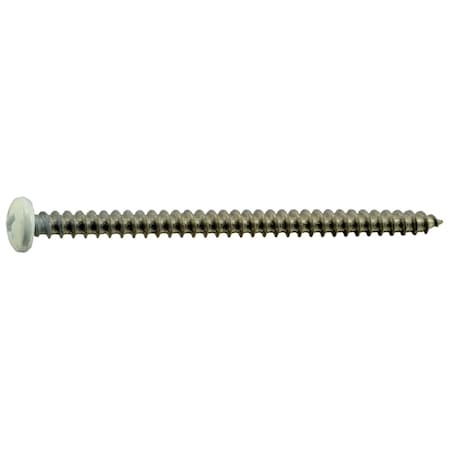 Midwest Fastener Sheet Metal Screw, #10 x 3 in, Painted 18-8 Stainless Steel Pan Head Phillips Drive, 100 PK 09093